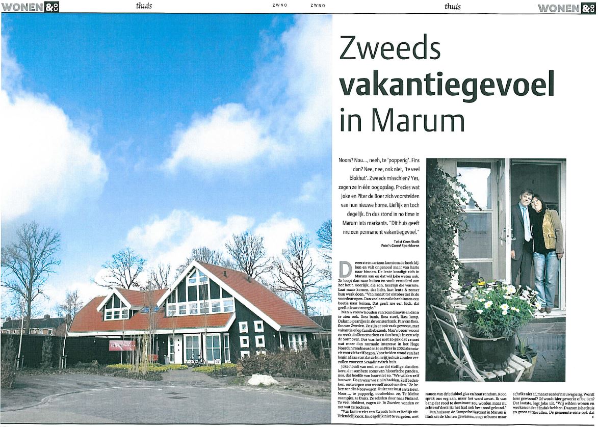 Zweeds vakantiegevoel in Marum, Leeuwarder Courant
