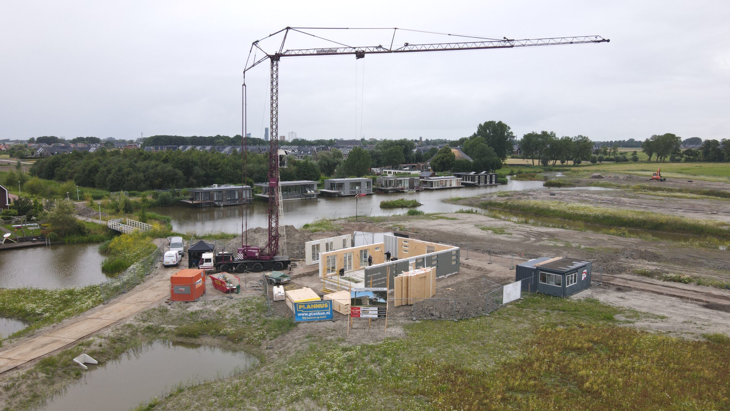 Eerste woning Unia in aanbouw